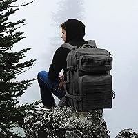 Vista 7 de Zavothy Mochila táctica militar de 45L para hombres y mujeres, paquete de asalto de 3 días, mochila grande con sistema Molle Army, Bag, Large