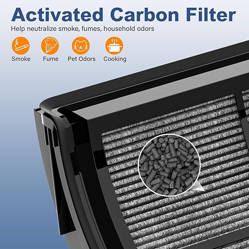 Miniatura 10 de TP04 Filtro Hepa de repuesto para Dyson HP04 TP04 DP04 TP05 DP05 DP05 DP05 filtro sellado de dos etapas 360, 2 filtros HEPA y 2 filtros de carbón