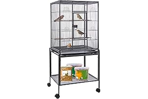 HSM 53 Inch Wrought Iron Large Bird Flight Cage