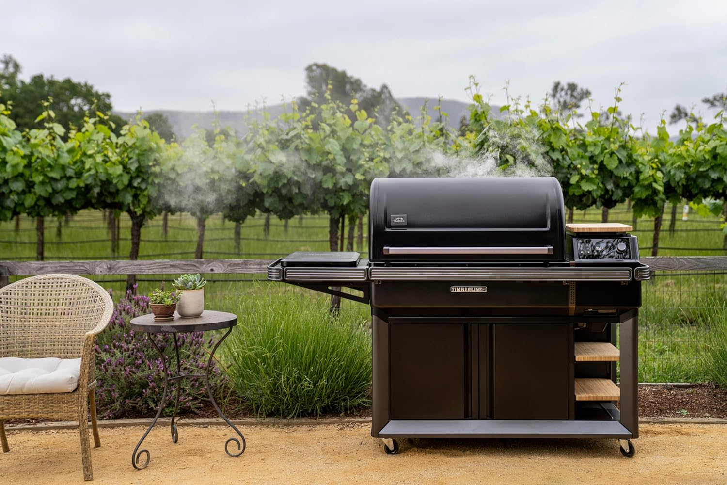 Traeger Timberline XL Wood Pellet Smoker Grill with 1,320 sq in Cooking Area, WiFIRE Smart Temp Control, 500-degree Max Heat, Super Smoke Mode, 6 in 1 Outdoor BBQ Smoker & Grill with Induction Burner