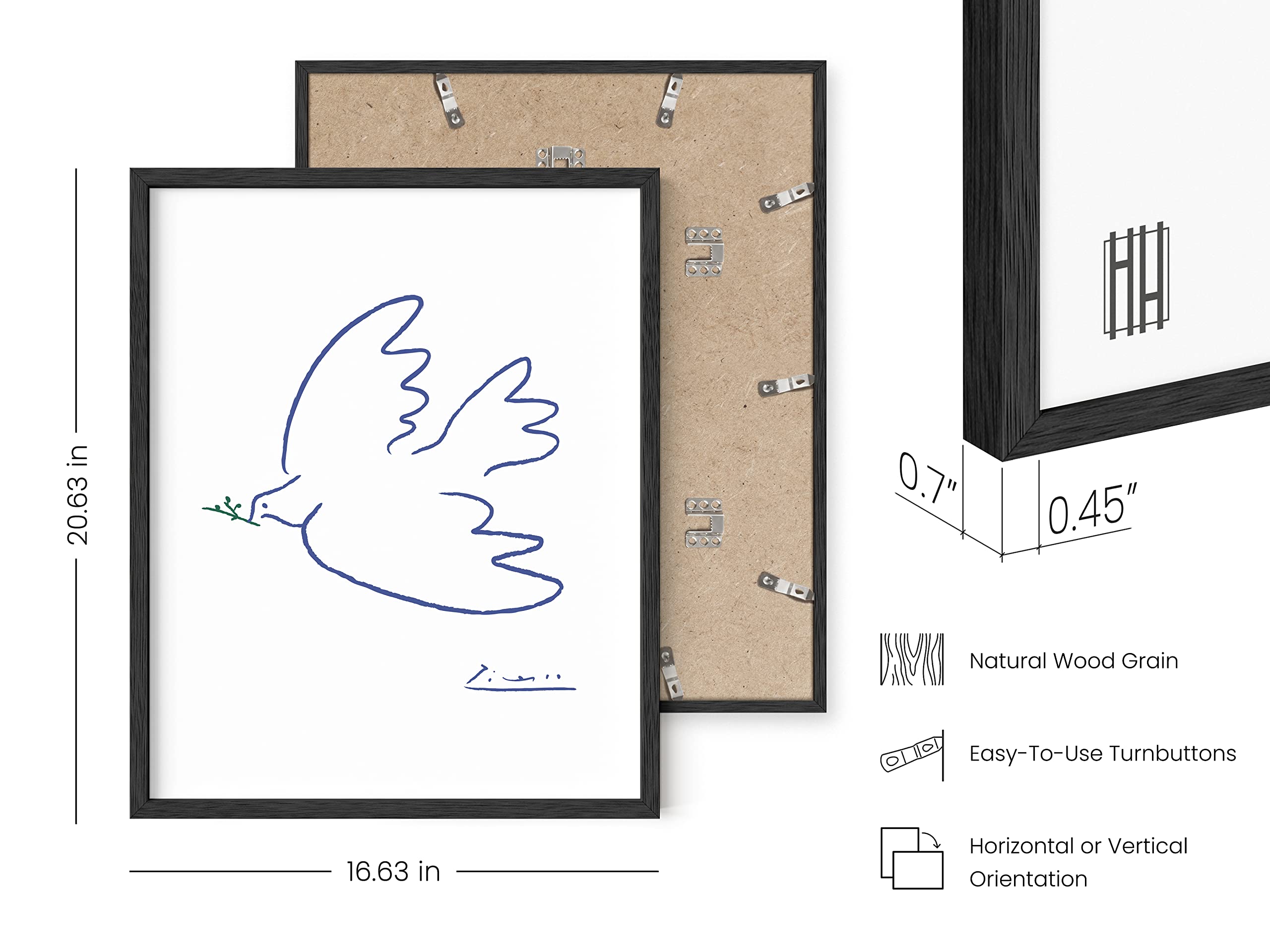 ピカソ 虹と鳩 リトグラフ ポスター 額付 【公式通販】 特別額装品