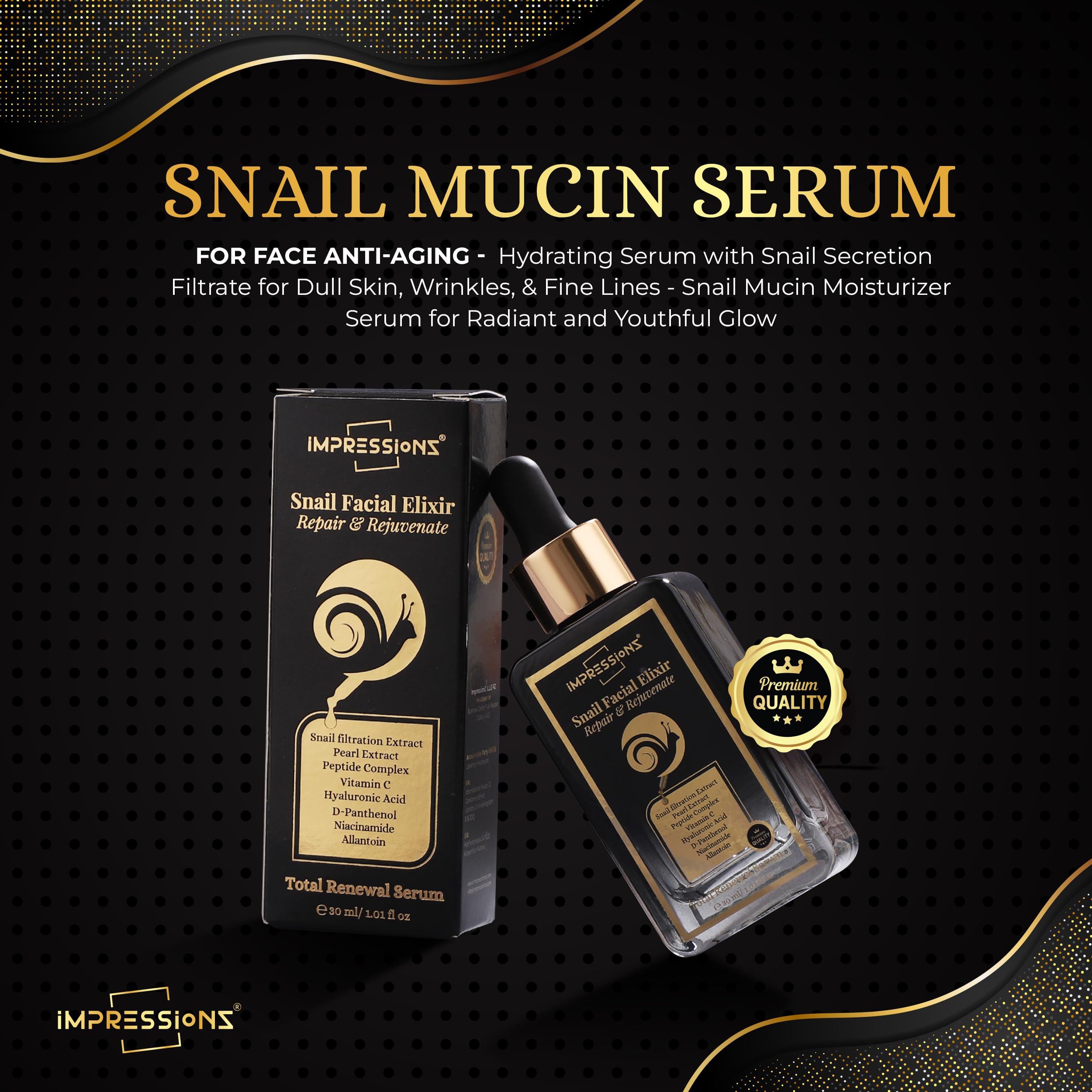 ImpressionZ Instant Visible Glow Snail Serum for Face - Image 2