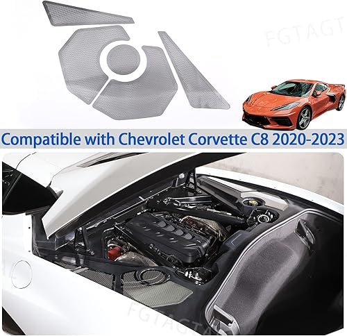Miniatura 7 de Cubierta del panel lateral del motor compatible con Chevrolet Corvette C8 2020-2024, cubiertas traseras del motor, accesorios de decoración del