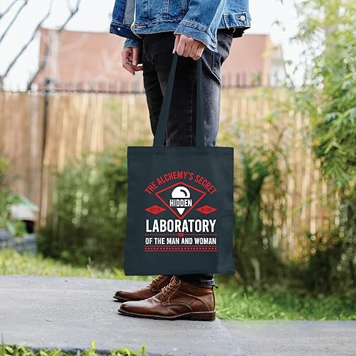 Miniatura 4 de Lab Secret Unlocked Fun Gift Idea for Couple Key Revealed Navy Black Multicolor Canvas Tote Bag