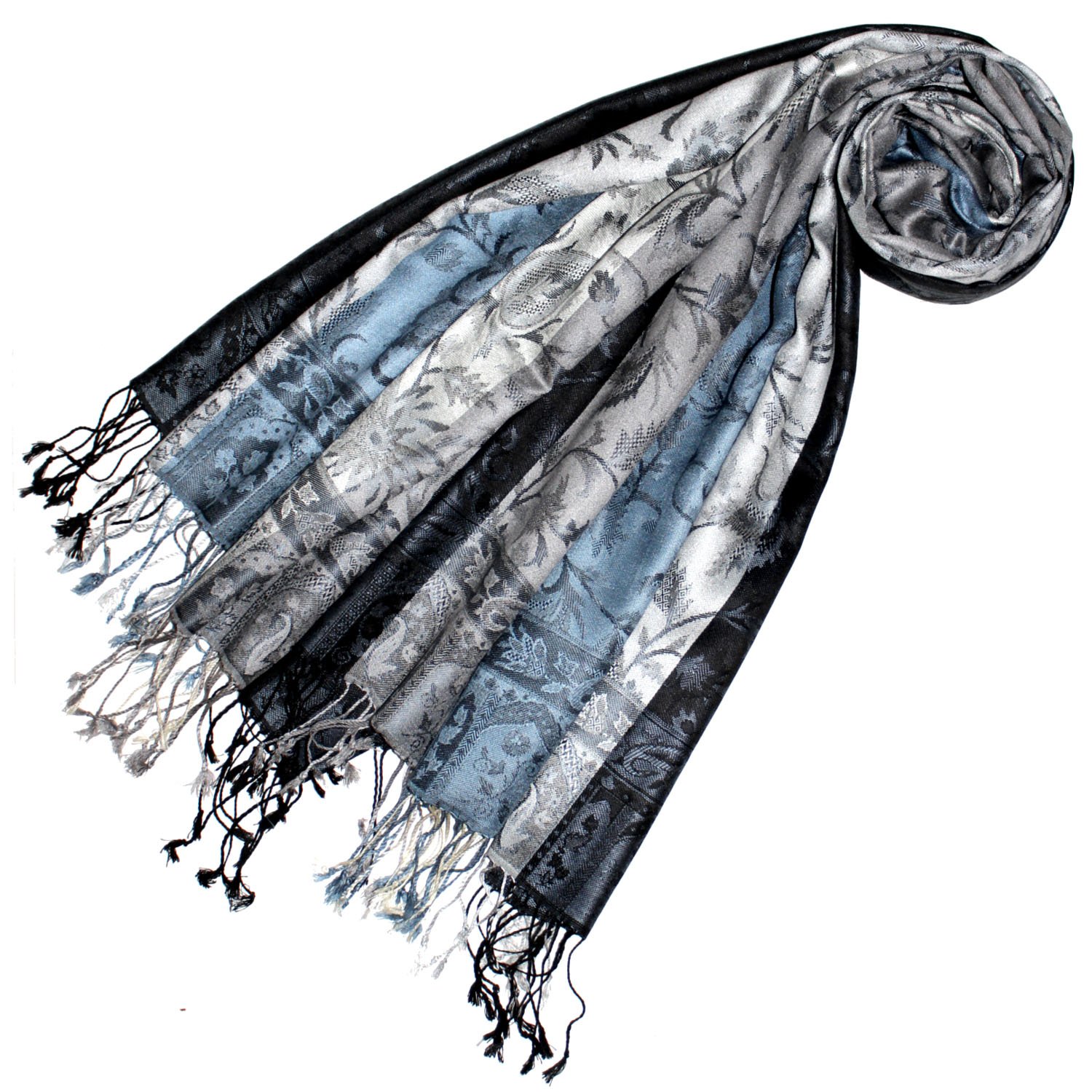 Lorenzo Cana Sciarpa da uomo in 100% seta, 70 cm x 190 cm, motivo cachemire, 780521133
