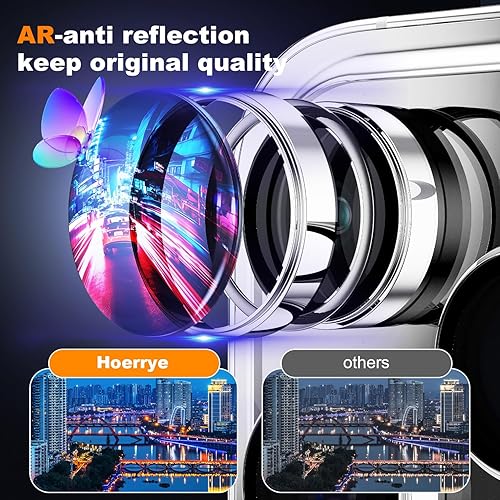 Miniatura 3 de Hoerrye 3+1 Protector de lente de cámara para iPhone 15 Pro MaxiPhone 15 Pro, Mantener el diseño original del lente Verdaderamente inastillable