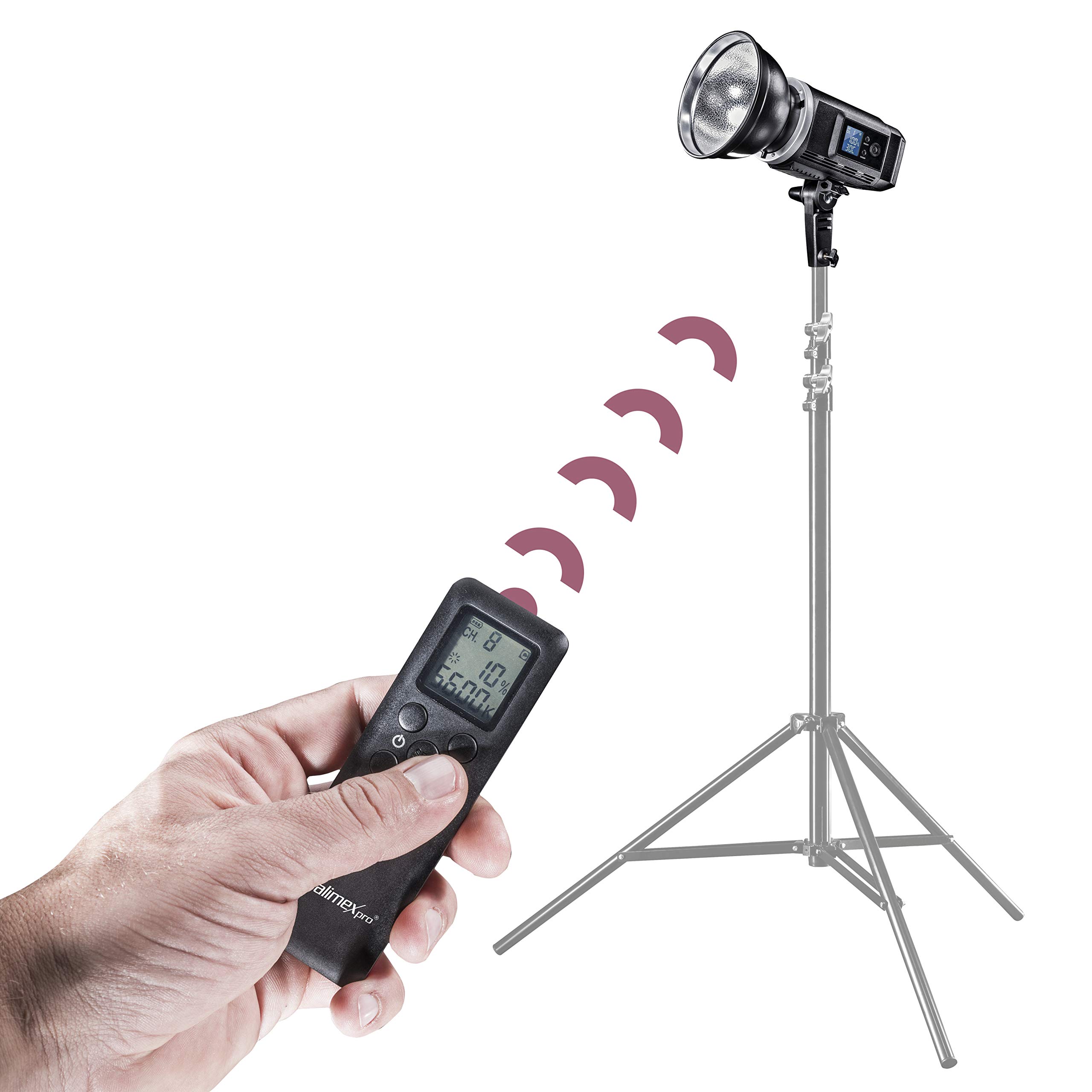 Walimex pro LED2Go 60 Daylight lampa wideo LED 60 W z akumulatorem, stałe światło studyjne z mocowaniem Bowens S-Type, nowoczesna technologia COB, idealna do fotografii studyjnej