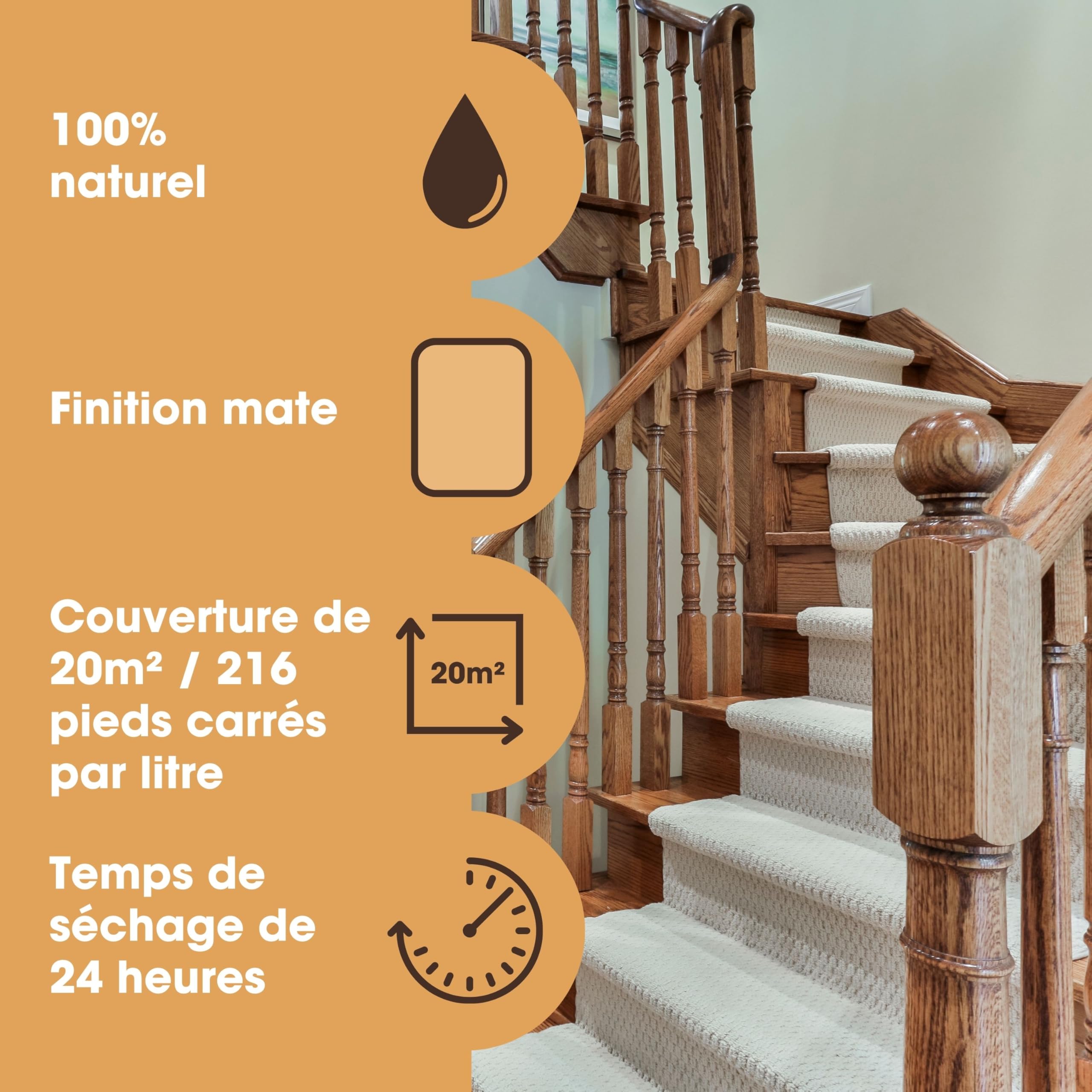 Furniture Clinic Huile de Tung Pure 500ml - Huile Naturelle pour Bois Intérieur Extérieur, Non-Toxique, Finition Mate