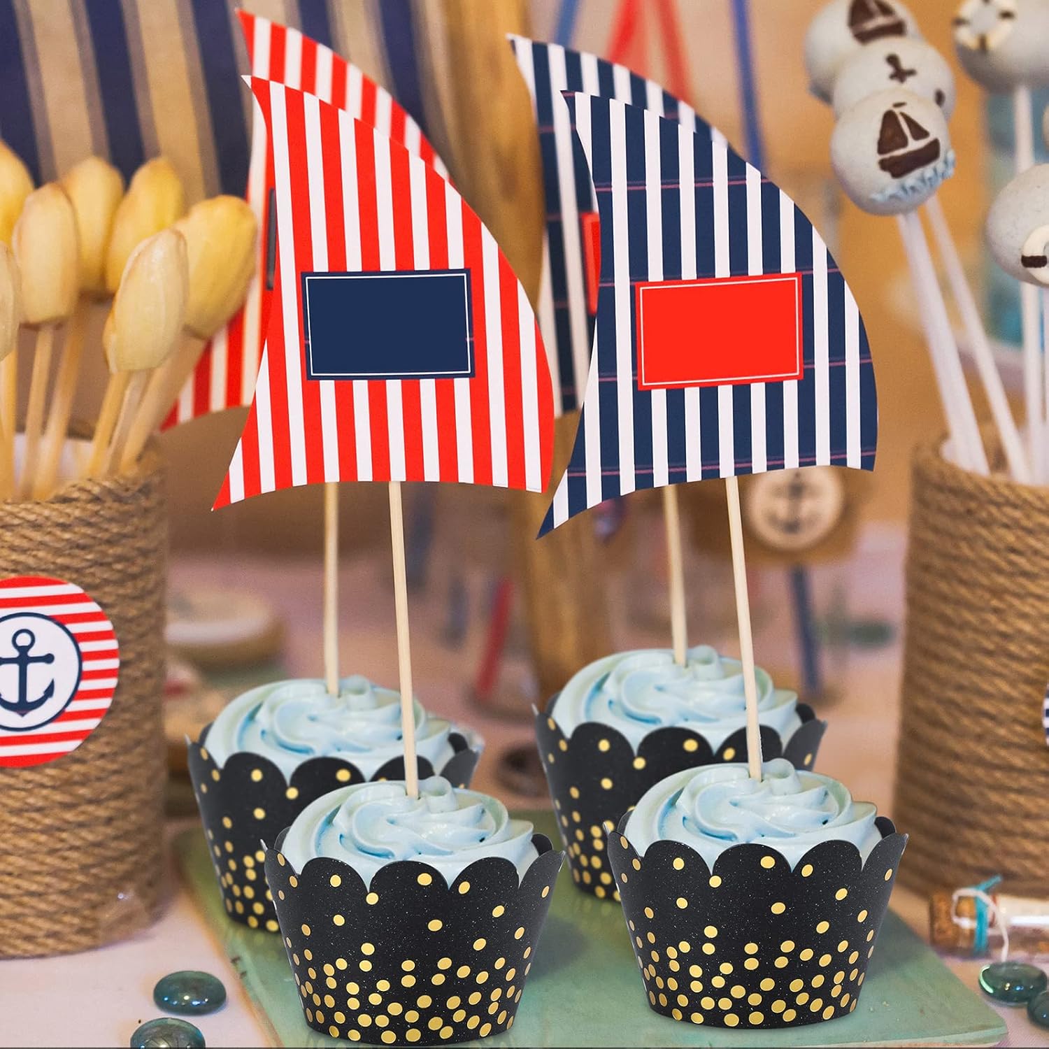 Gold Polka Dots Cupcake Wrappers Adjustable Graduat Cupcake