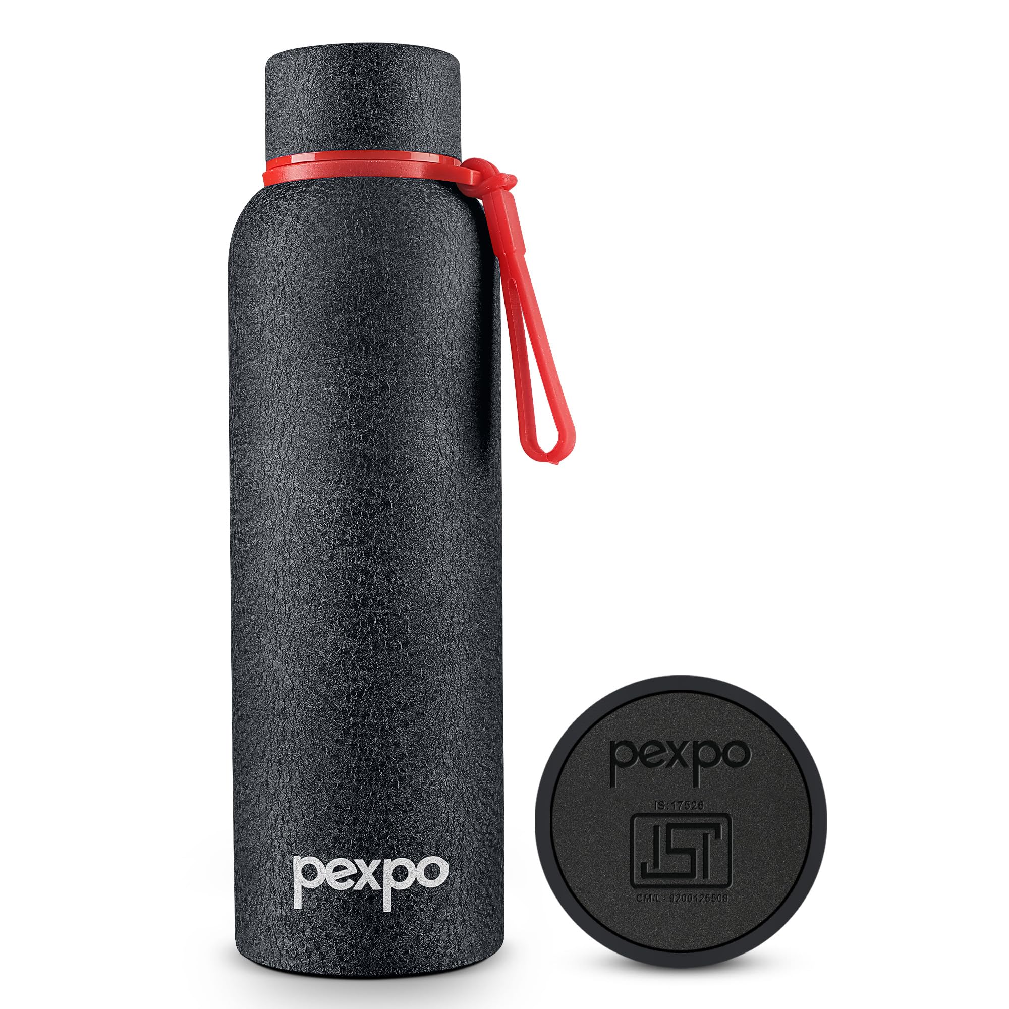 Go24 pexpo Stainless Steel Insulated Flask Bravo Black 700ml