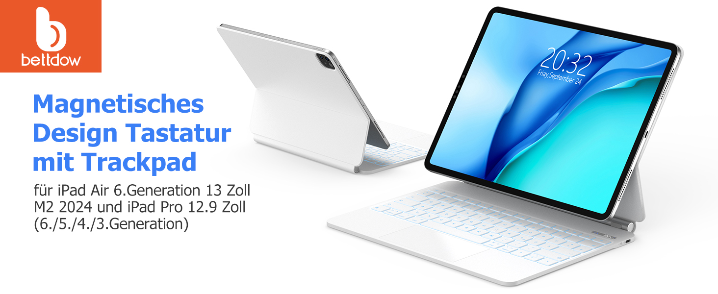 Keyboard Magic 13inch ipad iPadアクセサリー BETTDOW 13 für Keyboard Magic APPLE iPadアクセサリー