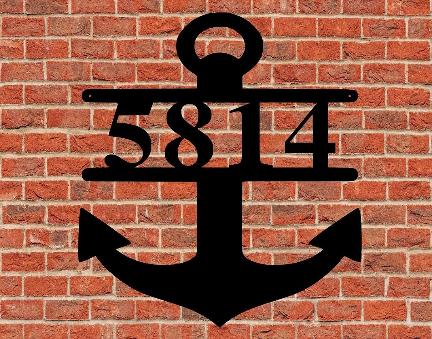 Personalized Anchor Address Sign by Sea Biscuit Metal Designs