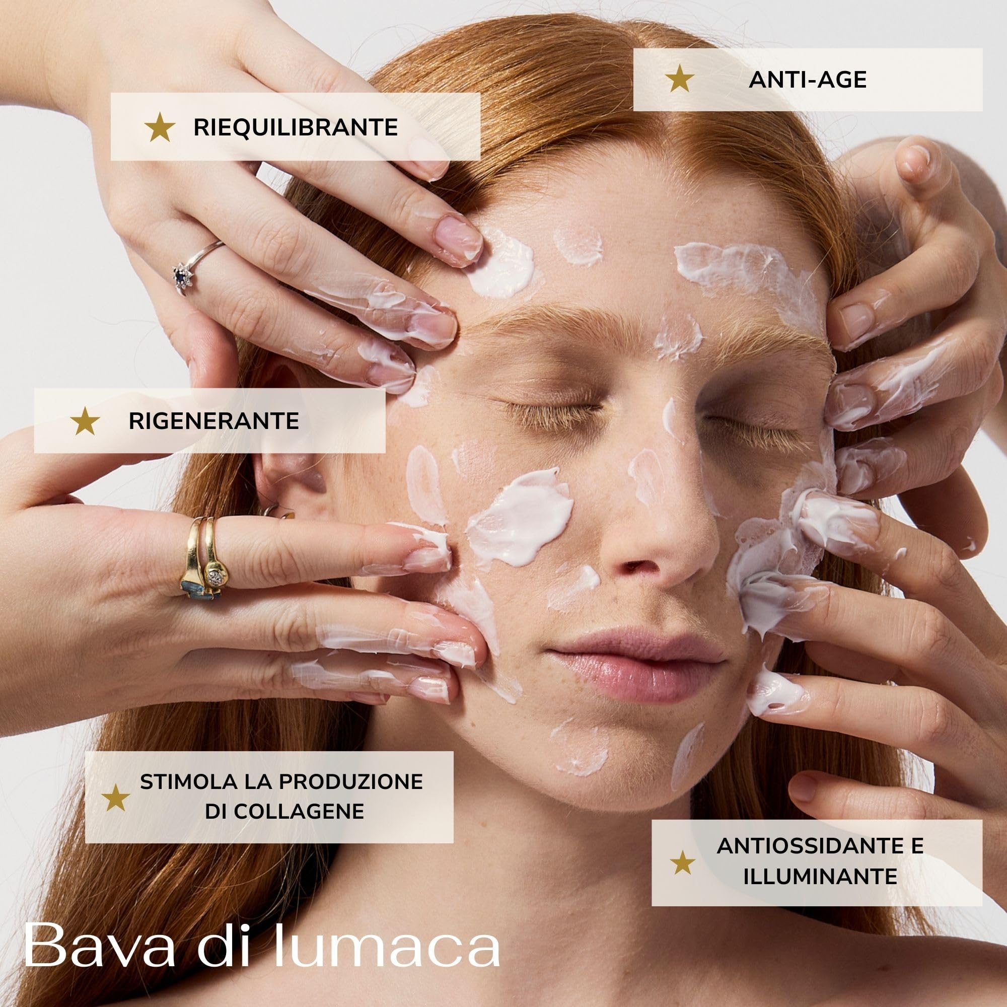 Demetra Kit Skincare 2 in1 – Crema viso 85% e Siero viso 90% - Bava di Lumaca e Acido ialuronico (50ml e 30ml) trattamento rigenerante