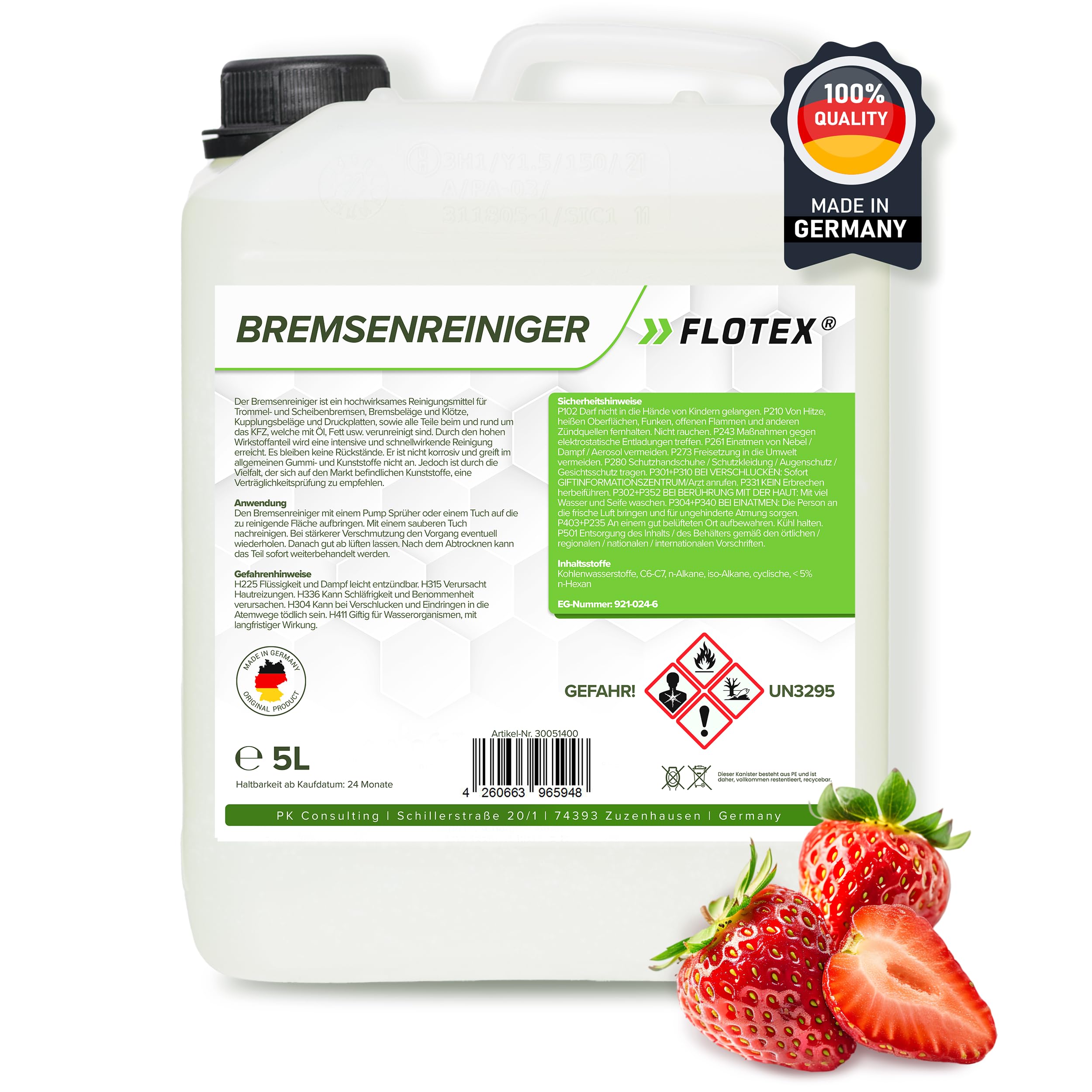 Bremsenreiniger 5 Liter | Bremsenservice im 5-Liter-Tank | | Werkstattreiniger frei von Aceton | Schnelle & effektive Reinigung | Schonend & Rückstandsfrei | sehr Kurze Verdunstungszeit