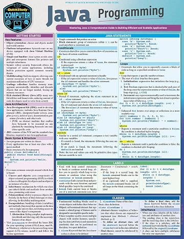 Java Programming Language: a QuickStudy Laminated Reference Guide