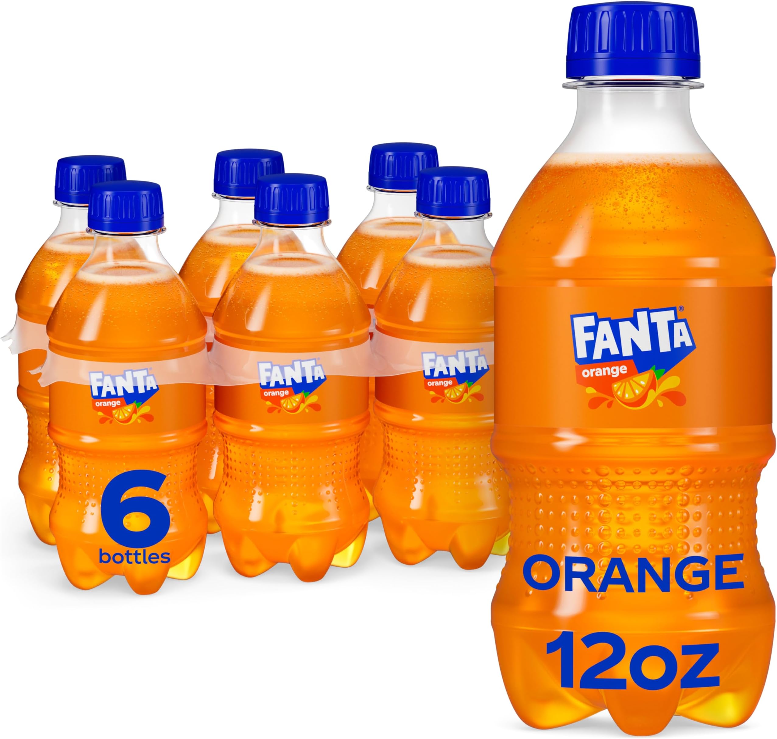 Fanta Orange Soda Soft Drink, 12 fl oz Bottles, 6 Pack