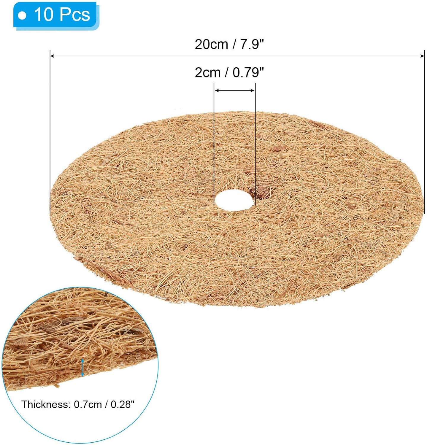 Home and Garden Parts 10Pcs 8 Inch Tree Mat Coco Coir Fibers Mulch Ring Tree Protector Mat #CN/251024/01208