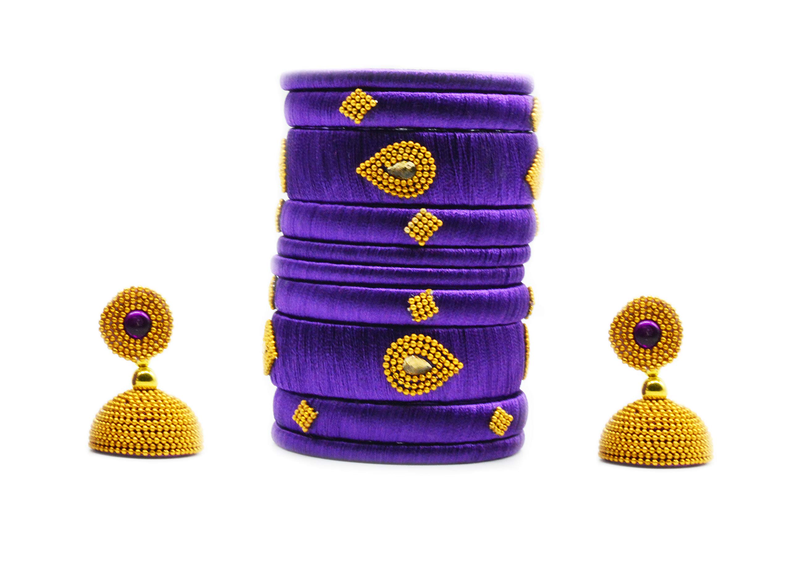 See full amazon price history chart for GOELX Festive Offer: Handcrafted Designer Silk Thread Bangles with Jhumka for Women in Purple Colors - 2.2 GOELX Festive Offer: Handcrafted Designer Silk Thread Bangles with Jhumka for Women in Purple Colors - 2.2 (B07HK6NQJD) Amazon Price History, Amazon Price Tracker