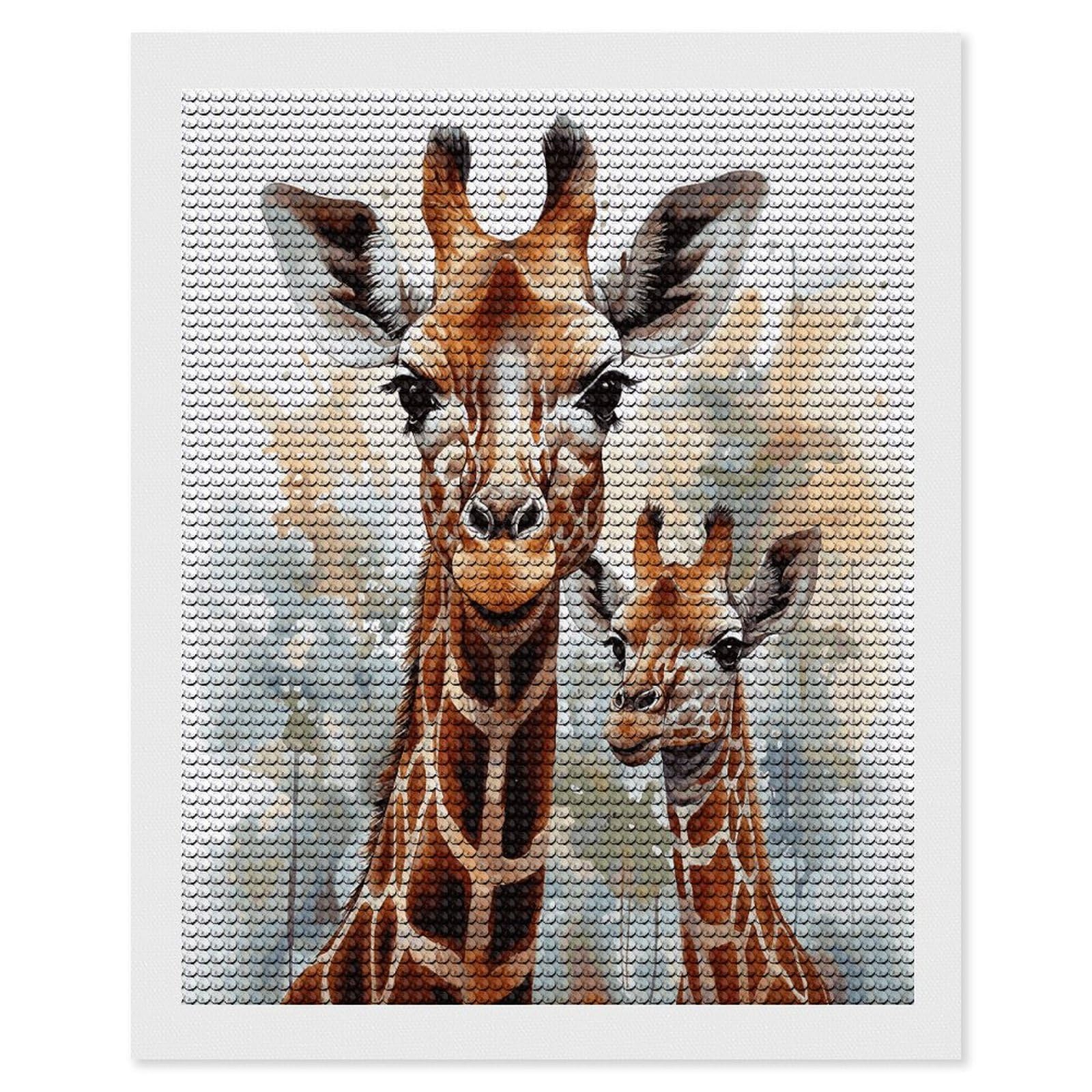 FekiLoot Watercolor Deer Giraffe Diamond Art Kits for Adults Diamond Painting Kits for Beginners DIY Diamond Art Kits Round Full Drill Diamond Dot Gem Painting for Home Wall Decor Gift 16"x20"