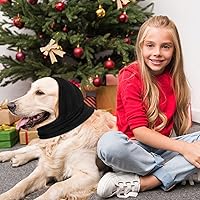 Vista 5 de Frienda 2 piezas de orejeras para perro, cubierta calmante para las orejas, cubierta para aliviar la ansiedad, calentador de cara, cuello, mangas