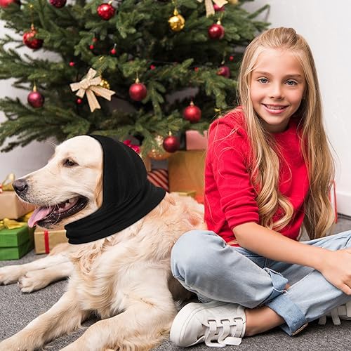 Miniatura 5 de Frienda 2 orejeras de invierno para perro, calmantes, cubierta para aliviar la ansiedad, calentador de cara, cuello, mangas silenciosas para la