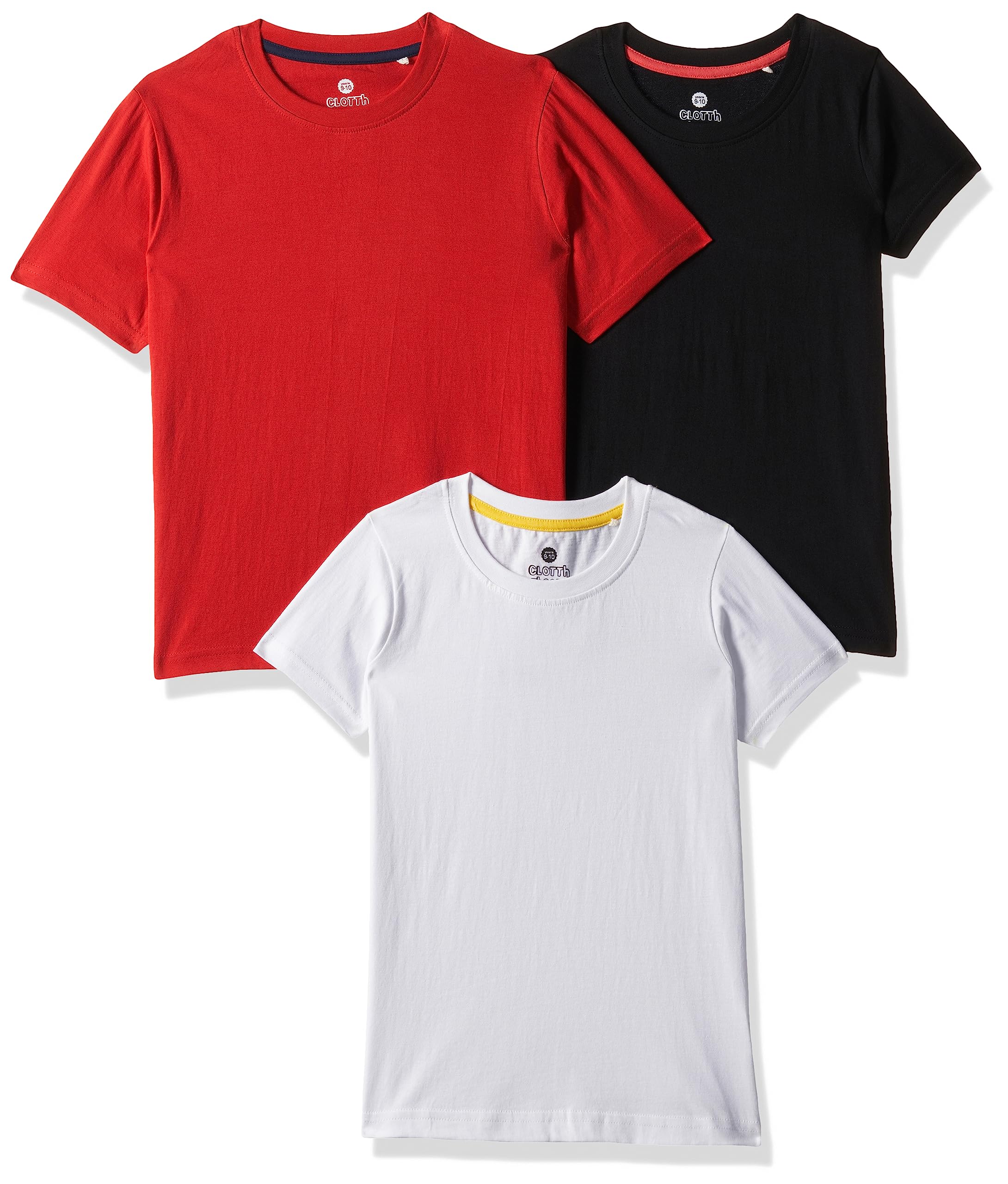 Cloth Theory Boys Solid T-Shirt | 100% Cotton Round Neck Half Sleeve Tee | Soft & Comfortable Regular Fit Casual Wear |