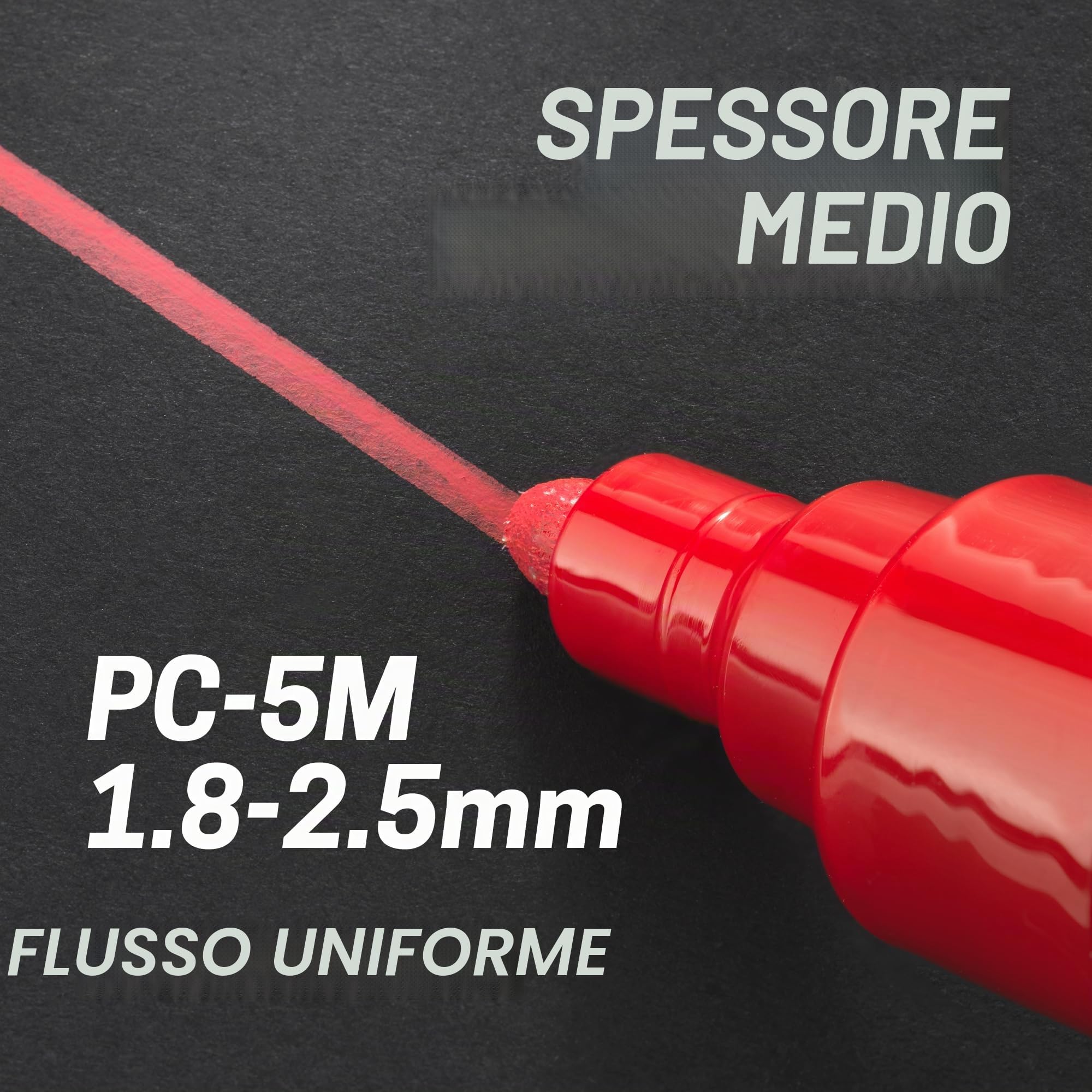 Posca 153544869 Set Marcatore a Tempera a Base d'Acqua, 2.5 mm, 39 Pezzi