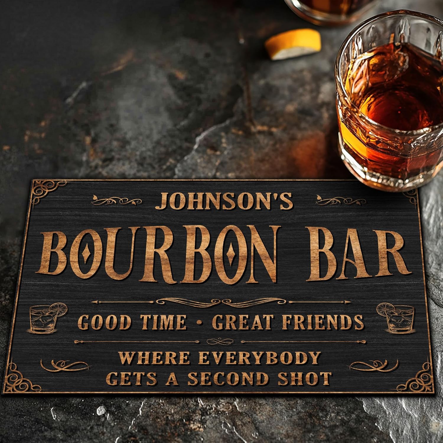 THUYPT Personalized Bourbon Drying Mat for Bourbon Bar, Dish Drying Mat Countertops Accessories, Home Bar Decorations Absorbent Dish Drying Mat with Rubber Back (02)