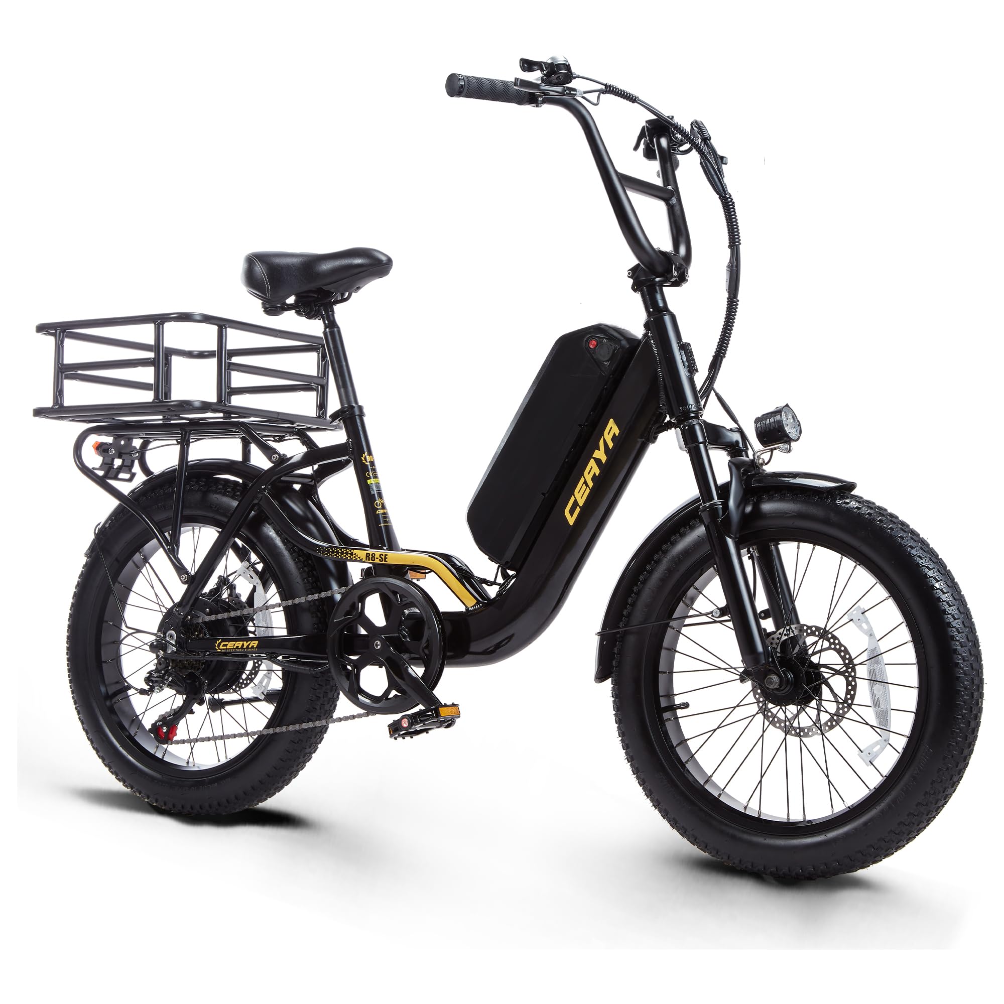 Velo Electrique Homme Femme 20 Pouces Vélo Électrique Portable Fat Bike Electrique Adulte avec 48V 15Ah Batterie Amovible 7 Vitesses Portée 45-60km R8SE