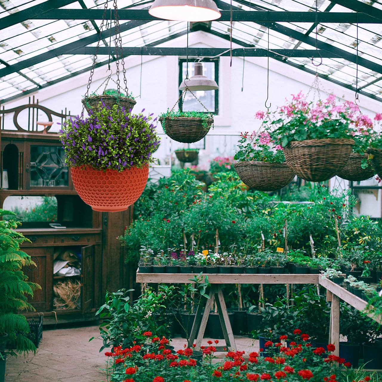 BESPORTBLE Pots de fleurs à suspendre pour décoration de balcon