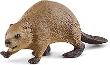 Schleich Wild Life, North American Woodland Wild Animal Toys for Kids, Beaver Toy Figurine
