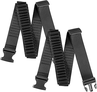 2-Pack Adjustable Shells Holder Shoulder Carrier Strap for 12 or 20 Gauge Hold 50 Shells - XOOBIU