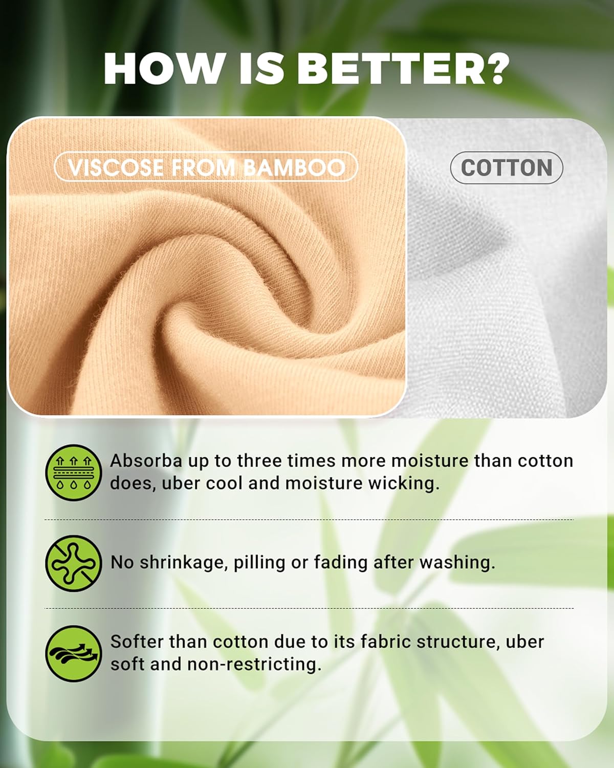 BAMBOO COOL Womens Underwear, Moisture-Wicking Briefs, Soft and Breathable Panties, Mid Waist, 5-Pack - Image 4