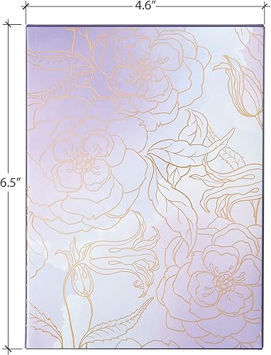 Miniatura 6 de C.R. Gibson CN89-24042 - Juego de tarjetas de felicitación en caja y para todas las ocasiones, 10 tarjetas con 10 sobres, floral dorado y morado