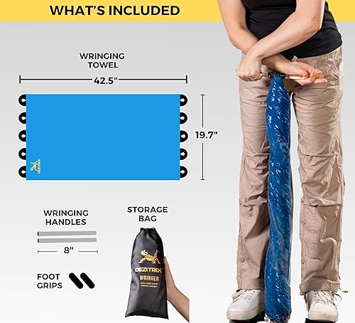 Miniatura 3 de Dezitrek Escurridor de ropa ultraligero  Escurridor manual de lavandería con manivela para vivir fuera de la red, camping, hotel y viajes, compacto