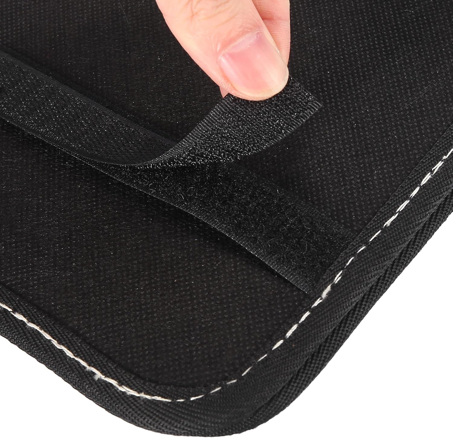 X AUTOHAUX Car CD Visor Storage Cases Vehicle Sun Visor Organizer Double Layer with 12 DVD Storage Sleeves Black with White Line : Automotive