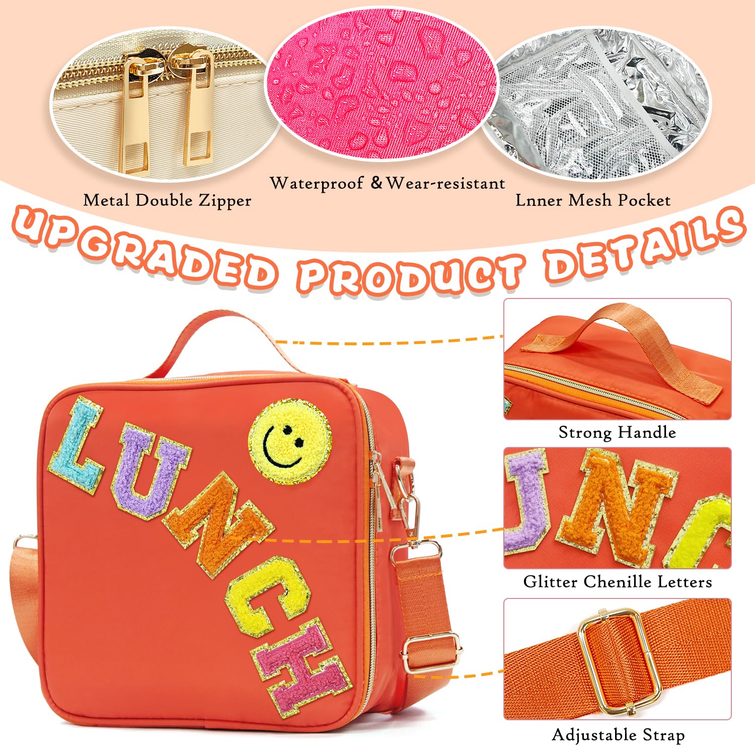 HOMESPON Lonchera Aislada Para Niños, Lonchera Enfriadora, Bolsa De Almuerzo Para Mujeres Hombres Ninos Escuela Trabajo Picnic Unicornio