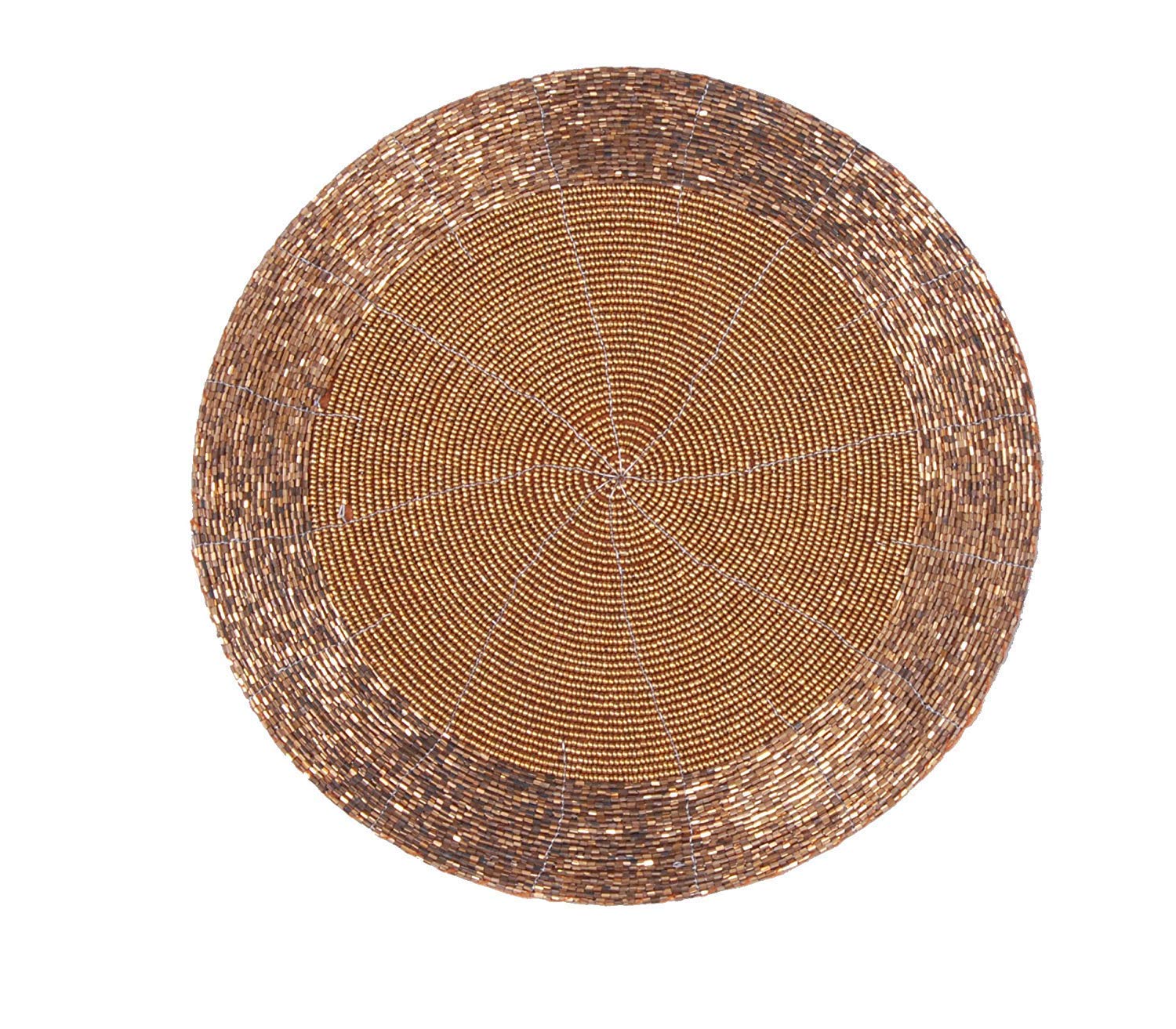 Vdecors Decorative Handmade Beaded Round Glass Placemat Perfect for Dining Table (30 cm, Dia - 12-inch, Brown), Pack of 1 (B08T9NK94D) Amazon Price History, Amazon Price Tracker