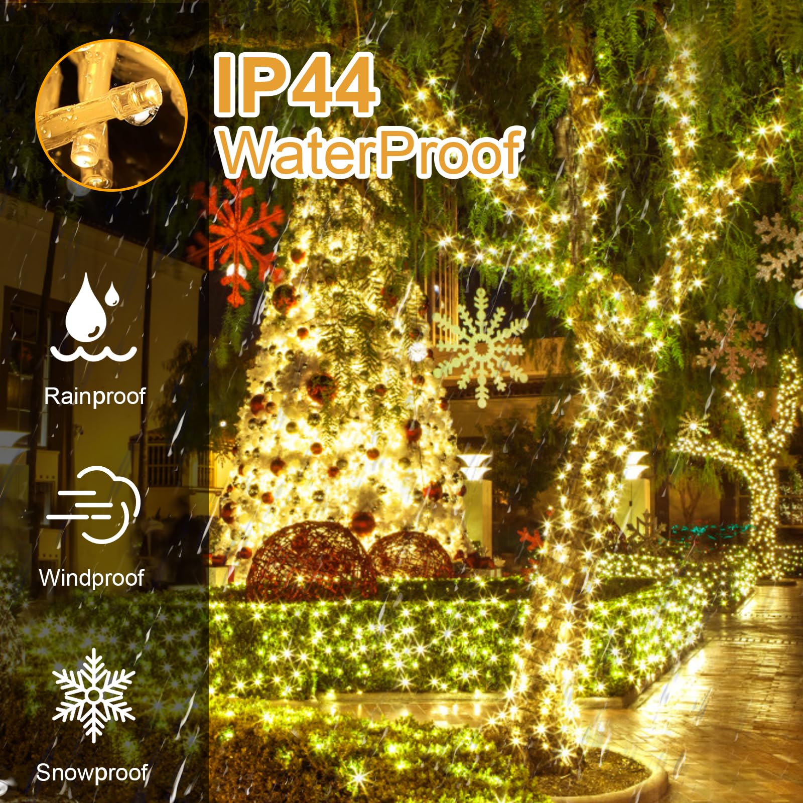 100m Guirlande Luminuese Extérieur LED 1000 LED Multicolore Avec Prise Pour Noel Mariage Fete Maison Jardin 92771641