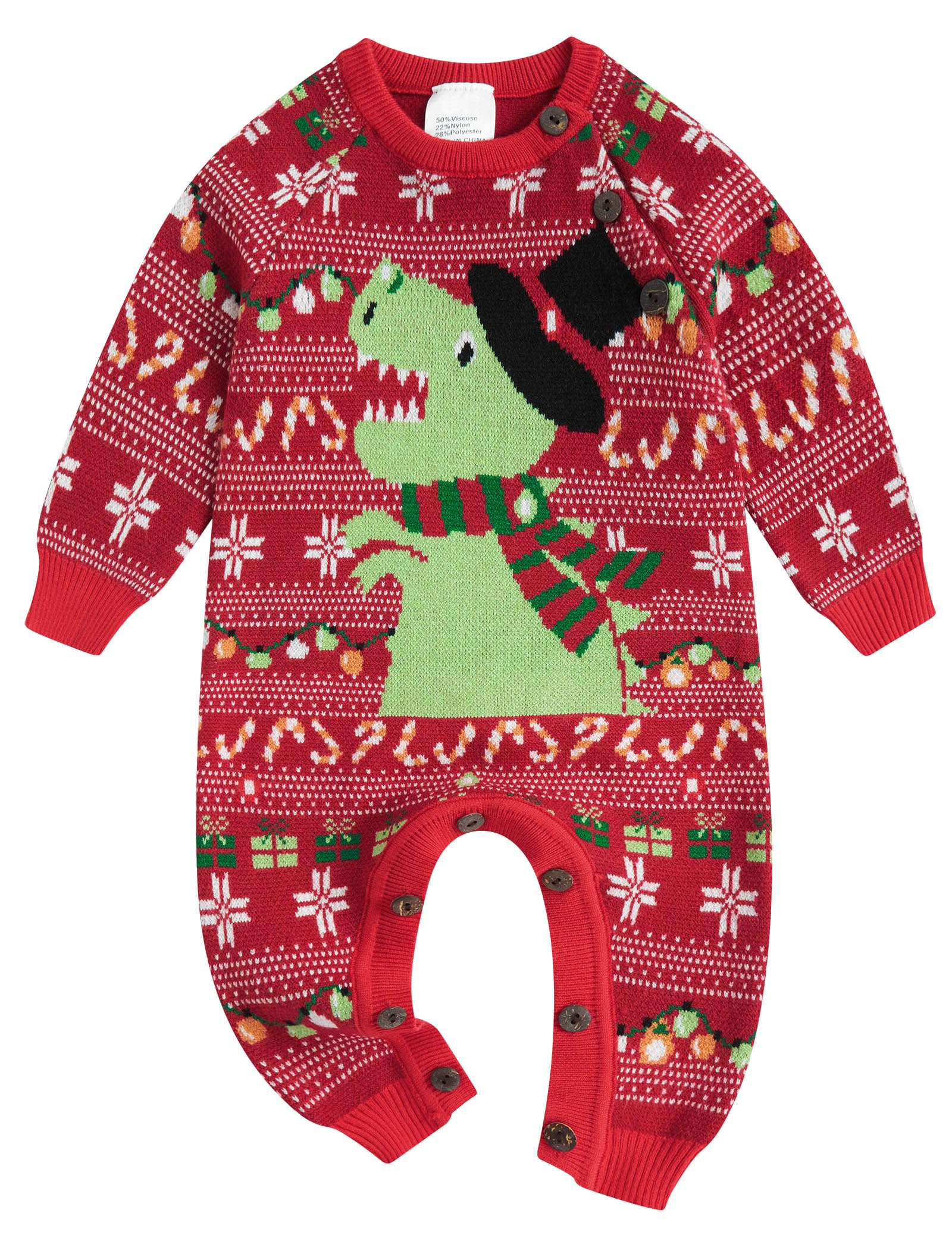 UNICOMIDEA UGLY 크리스마스 스웨터 0-24개월용 크리스마스 의상 긴팔