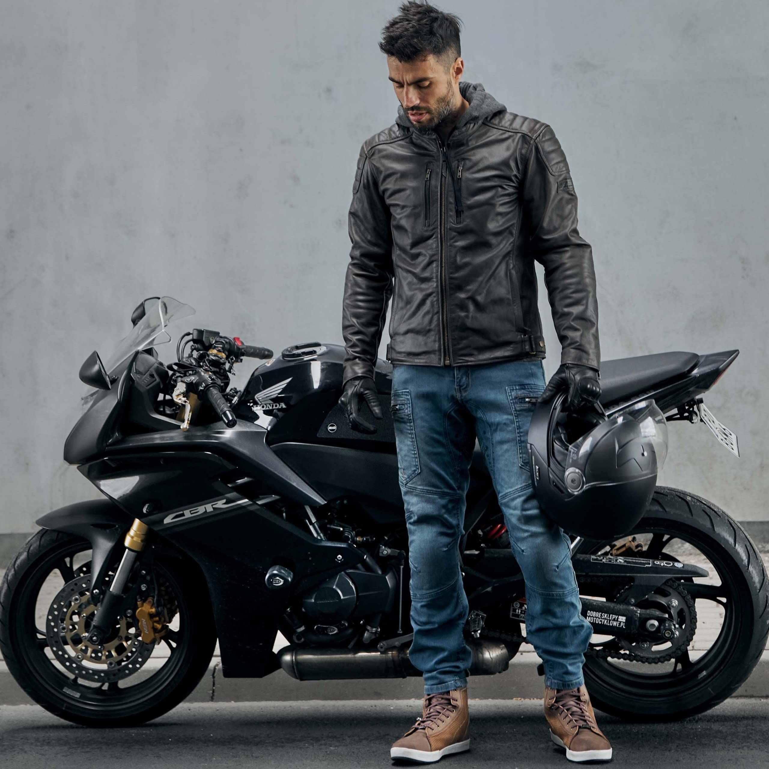 REBELHORN Urban III Jeansy motocyklowe męskie | Podszewka z włókna aramidowego | Ochraniacze kolan i bioder level 2| Otwory wentylacyjne | 7 Kieszeni | Loose Fit