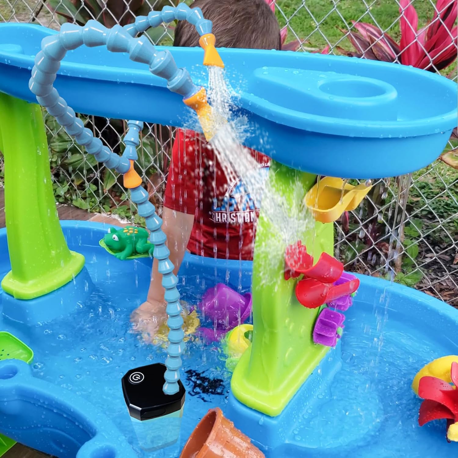 Kids Water Table Cover And Rechargeable Water Table Pump with Intelligent LED Display