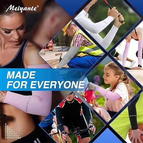 Miniatura 8 de Mangas de brazo para hombres y mujeres, 1 par de mangas largas, protección solar UV UPF 50, para cubrir las mangas de los brazos