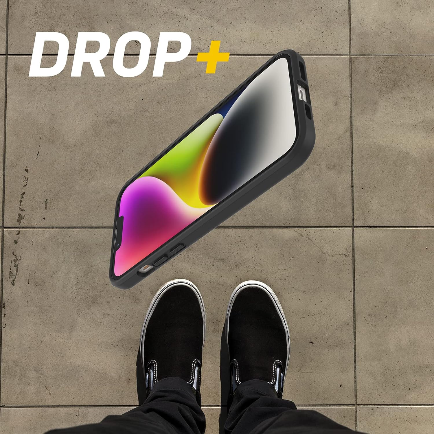 OtterBox iPhone 14 Plus Prefix Series Case - Black Crystal (Black/Clear), Ultra-Thin, Pocket-Friendly, Raised Edges Protect Camera & Screen, Wireless Charging Compatible - Image 4