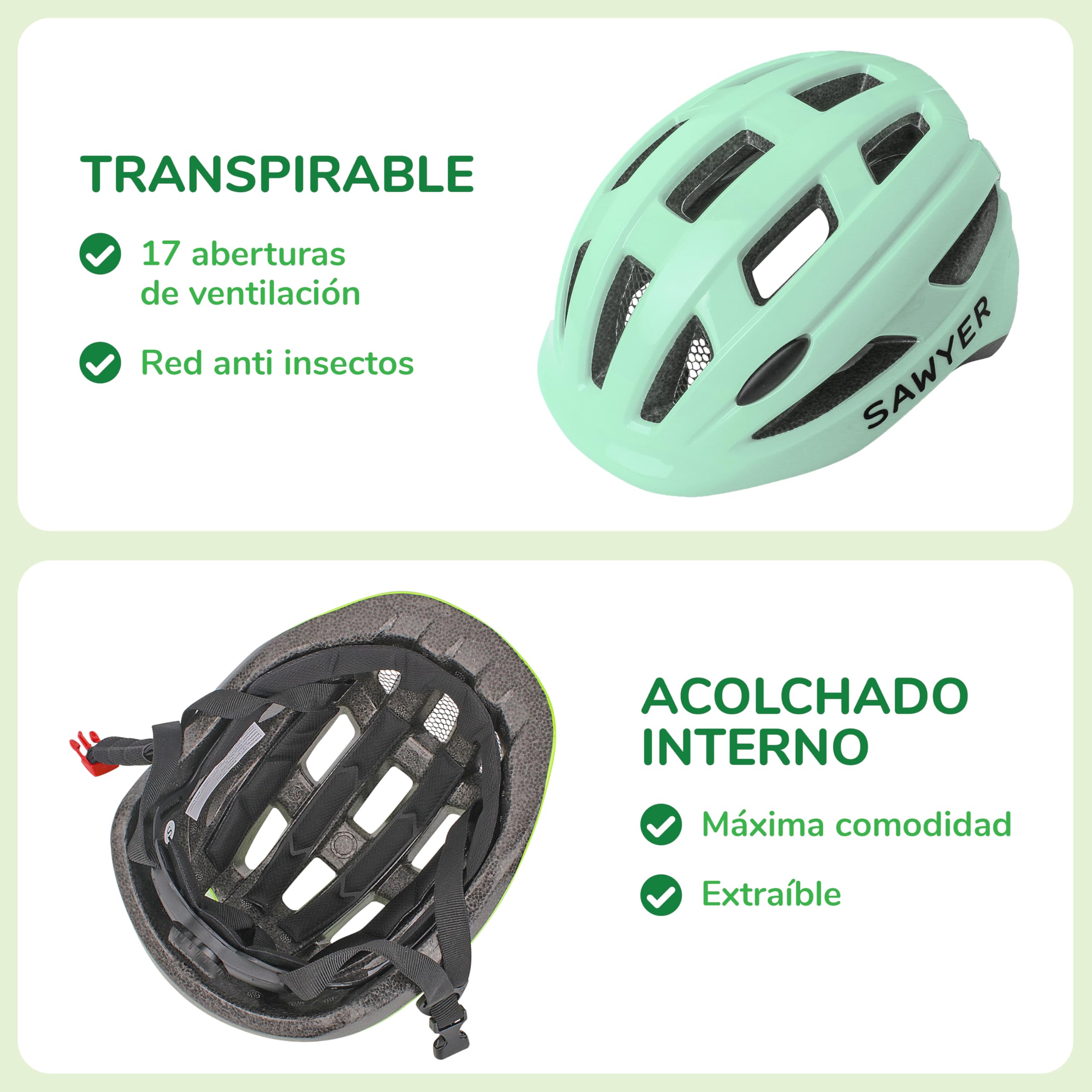 Sawyer Bikes - Patinete Ajustable Ruedas LED - Niños 2 a 8 Años (Rojo