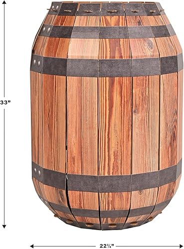 Miniatura 2 de Beistle Cartón corrugado de 33 x 22.75 pulgadas, barril de madera tridimensional para decoración de fiesta temática de granja
