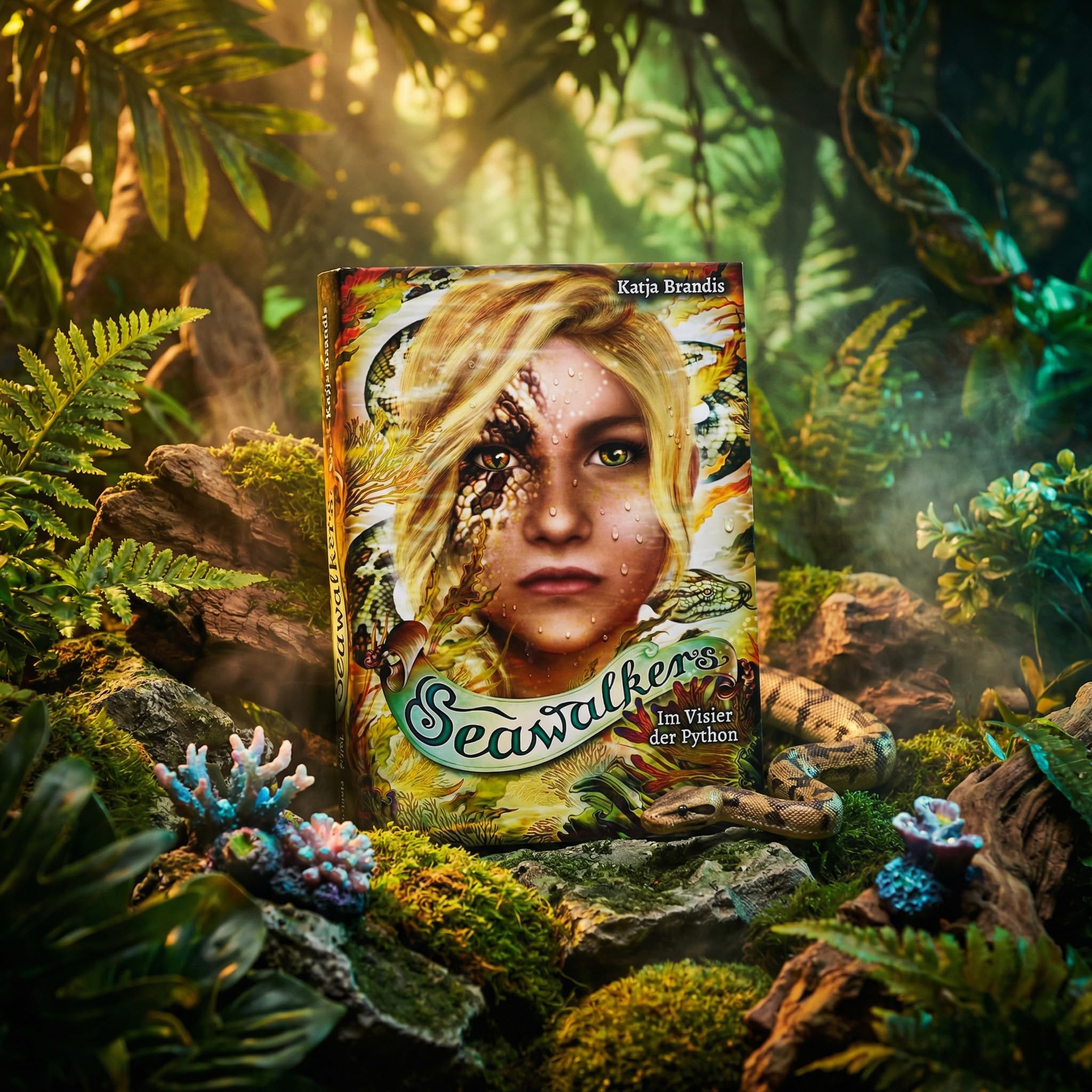 Seawalkers Bücher Set Band 1–6 - Fantasy Kinderbuch Bestseller-Reihe - Sammelband Bücher für Kinder ab 10 - inkl. exklusiver Beigabe: Seawalkers Aufkleber & Woodwalkers 2 Wackel-Lesezeichen