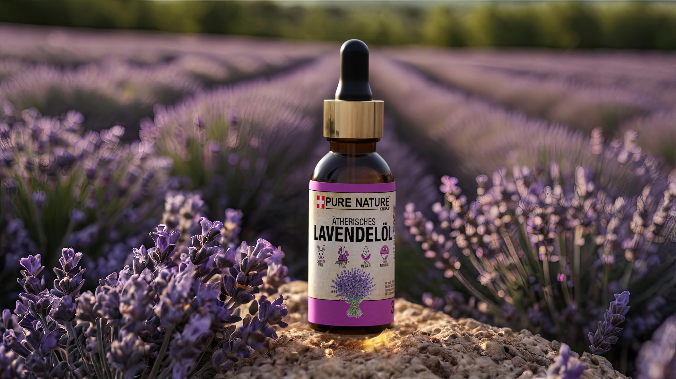 CHOSA Ätherisches Öl Lavendel 1000ml | 100% Natürliches Duftöl für Diffuser Aromatherapie, Luftbefeuchter, Sauna & Massage, Intensiver Raumduft
