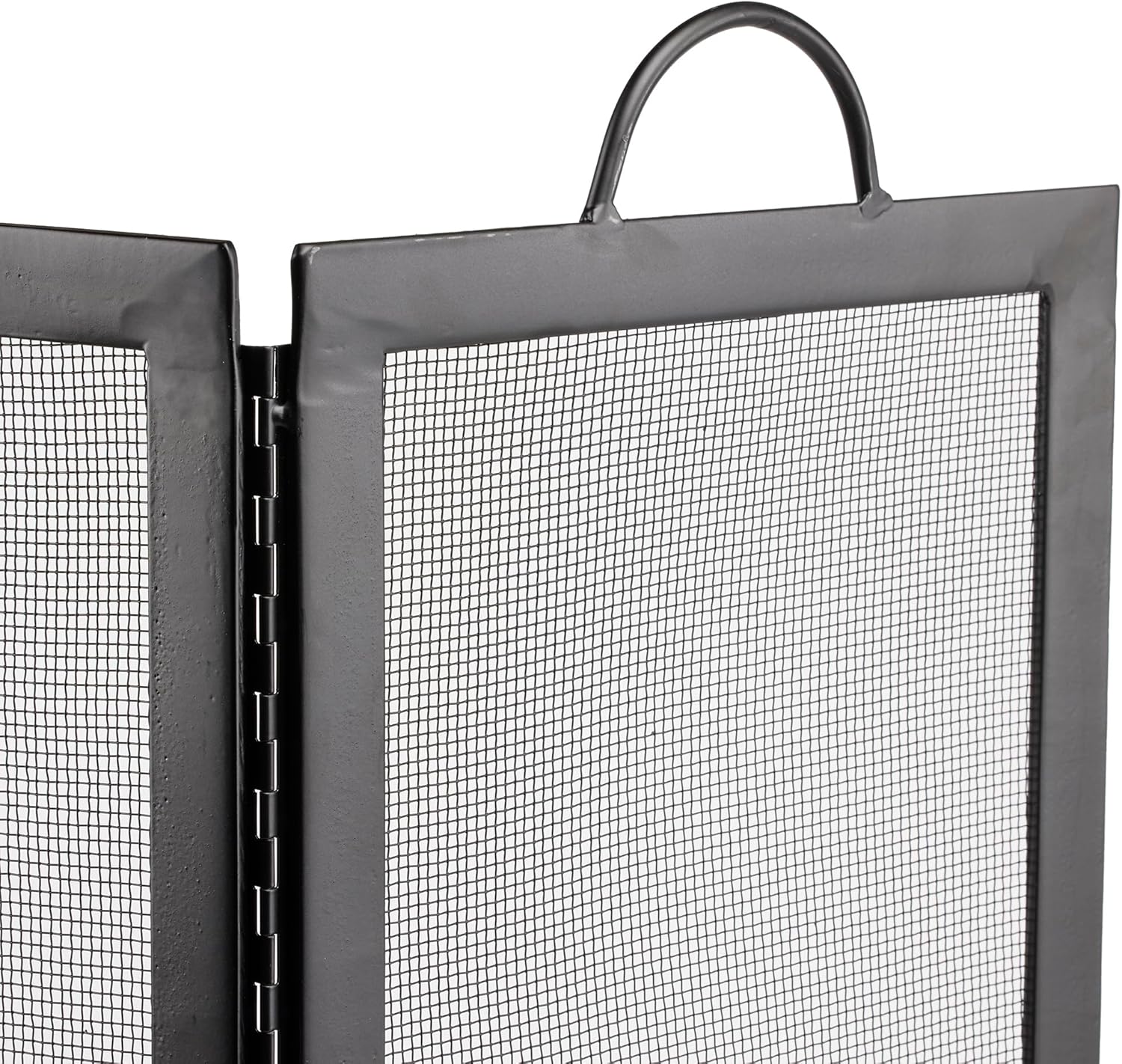 UniFlame, S-1505, 3-Fold Black Wrought Iron Fireplace Screen (54" Wide x 34" Tall)