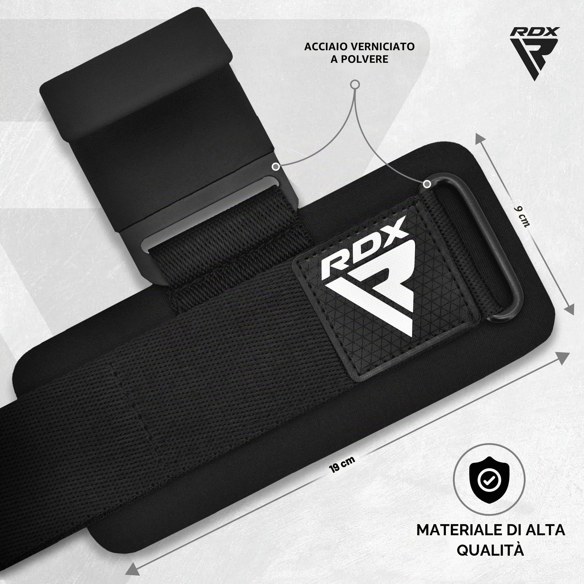 RDX Ganci Sollevamento Pesi, 8mm Neoprene Fasce Polsi Imbottita Supporto, Gomma Rivestito Impugnature Grips, Gym Gancio Cinghie per Fitness Powerlifting Allenamento Palestra Bodybuilding, Uomo Donna